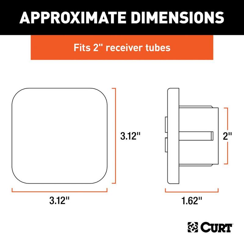 CURT 2" Rubber Hitch Tube Cover - 22272