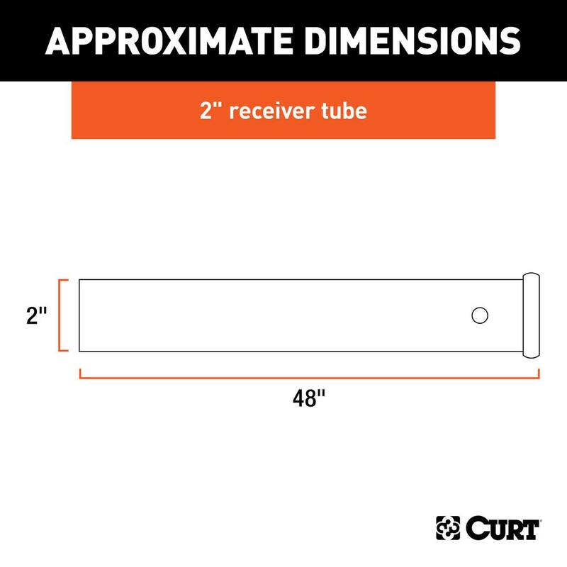 CURT 48" Raw Steel Receiver Tubing (2" Receiver) - 49480
