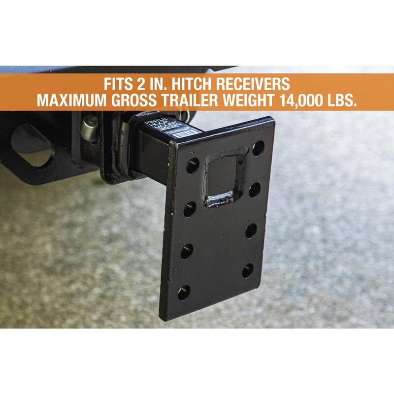 Buyers Products Company 3-Position 14,000 lbs. Pintle Hook Mount for 2 in. Hitch Receivers - PM87