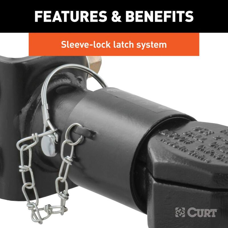 CURT 2-5/16" Channel-Mount Coupler with Sleeve-Lock (12,500 lbs., Black) - 25329