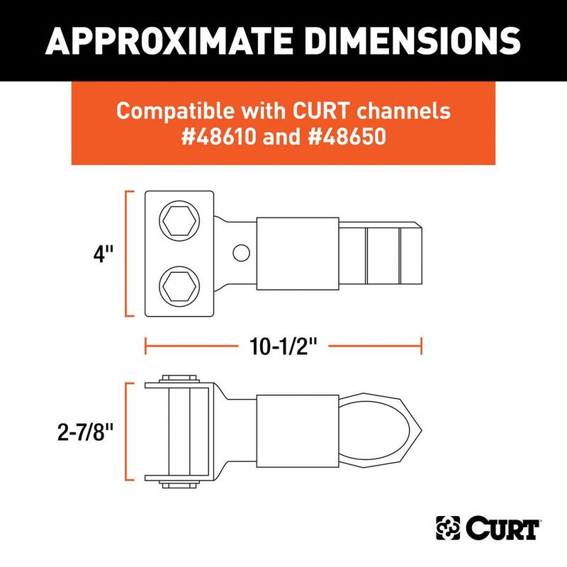 CURT 2-5/16" Channel-Mount Coupler with Sleeve-Lock (12,500 lbs., Black) - 25329