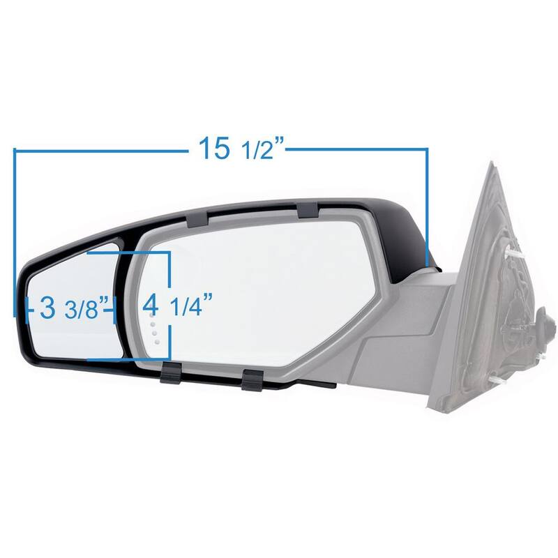 Snap & Zap Clip-on Towing Mirror Set for 2014 - 2018 Chevrolet Silverado/GMC Sierra - 80910