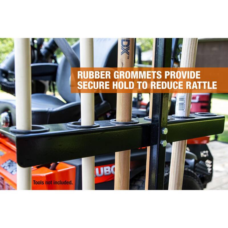 Buyers Products Company Vertical Open Landscape Trailer Hand Tool Holder Rack for Shovels Rakes and Other Tools - LT35