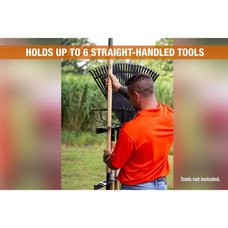 Buyers Products Company Vertical Open Landscape Trailer Hand Tool Holder Rack for Shovels Rakes and Other Tools - LT35