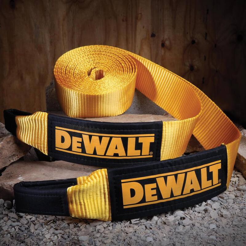 DEWALT 4 in. x 30 ft. x 40,000 LB. Break Strength Recovery Strap Rope w/Loop Ends - DXBC40000