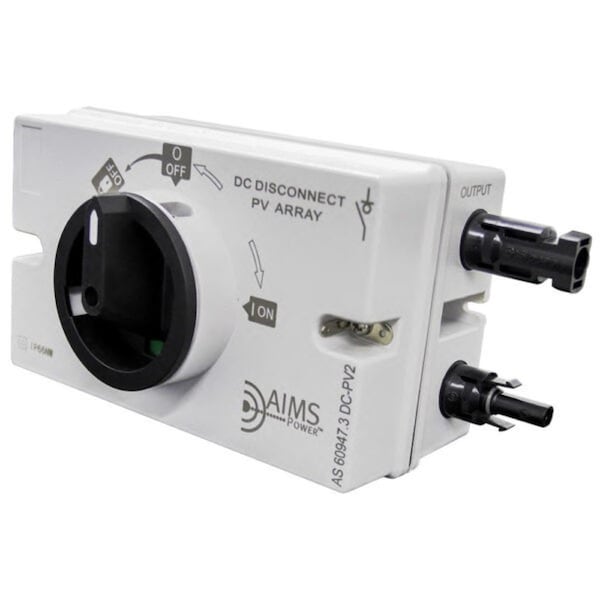 Aims Power Solar Dc Disconnect Switch Single Input/Output At 32A Ip66Nw Rated Outdoor Use Ok - DC1200V32A