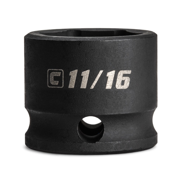 Capri Tools 11/16 in. Stubby Impact Socket, 3/8 in. Drive, 6 Point, SAE - CP53457