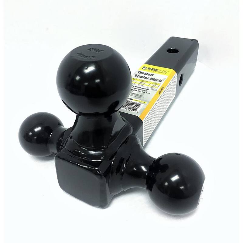 MaxxHaul Black Hollow Shaft Triple Ball Mount - 70270