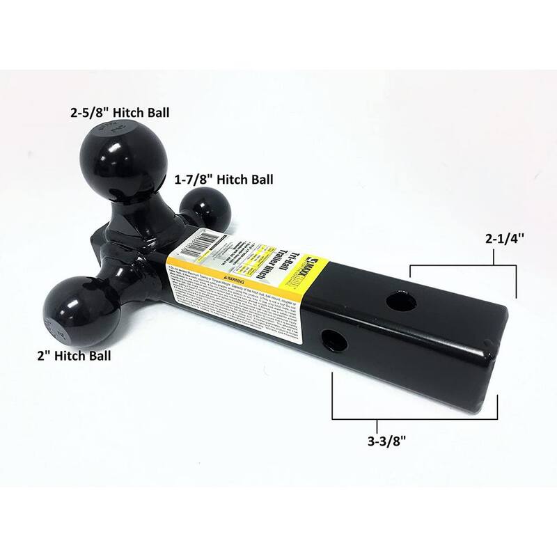 MaxxHaul Black Hollow Shaft Triple Ball Mount - 70270