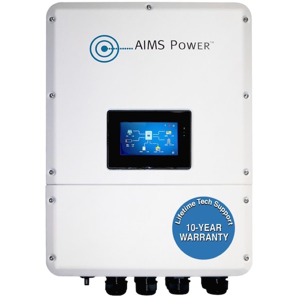 Aims Power Hybrid Inverter Charger 6.6 Kw Inverter Output 15Kw Solar Input Grid Tie & Battery Back Up - PIHY9600