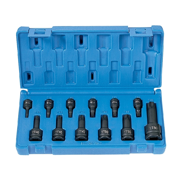Grey Pneumatic SKT SET 1/4" 3/8"1/2" 12 PC TAMPER-PRF - GP1235TT