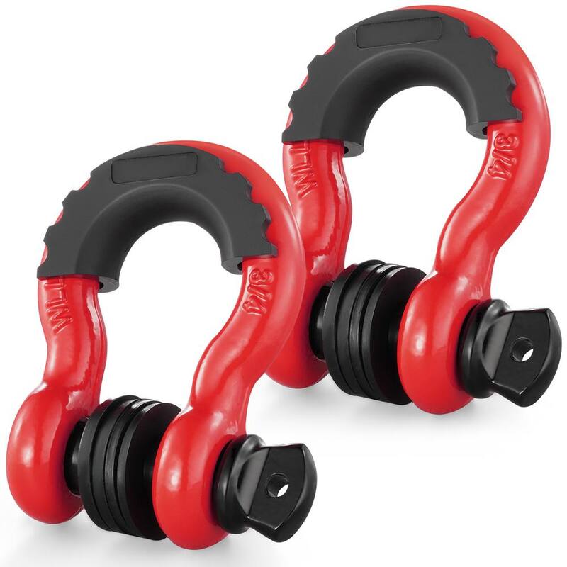 VEVOR 2 Pack 3/4 in. D-Ring Shackle Alloy Steel Shackles 28.5 T Break Strength Heavy Duty Off Road Vehicle Shackle Tow Rope - JPXKHJG34YC434N1JV0