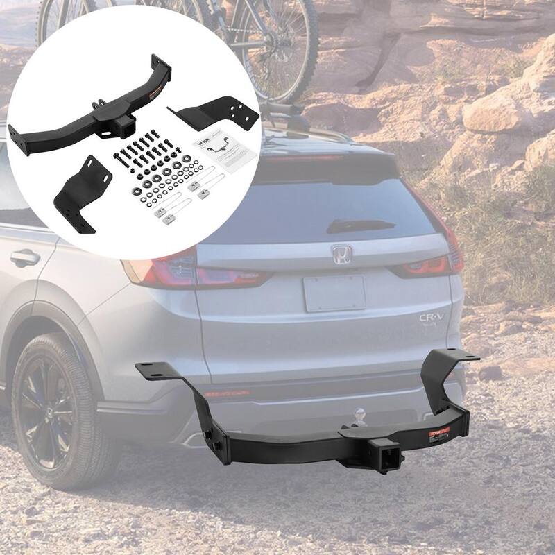 VEVOR Class 3 Trailer Hitch, 2 in. Receiver, Q455B Steel Tube Frame, Compatible with 2017-2023 Honda CR-V, 6000 lbs., Black - GGLJQTG2YCHOTGMJ9V0-730