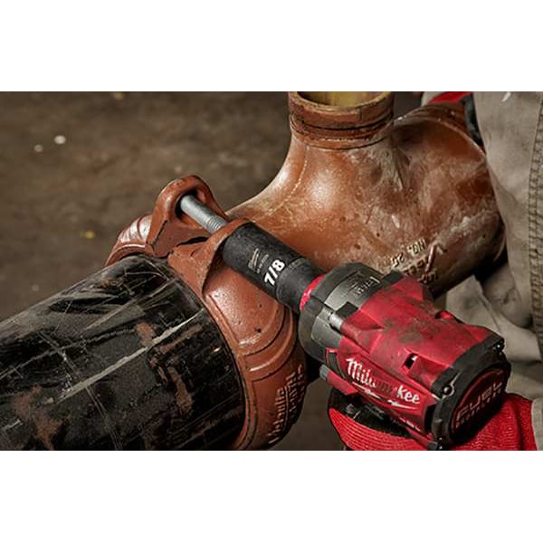 Milwaukee Tool Multiple Drive Size Set Drive 1/2 in, 3/8 in, 9/16 in Size, Deep Socket, Black Oxide - 49-66-4485
