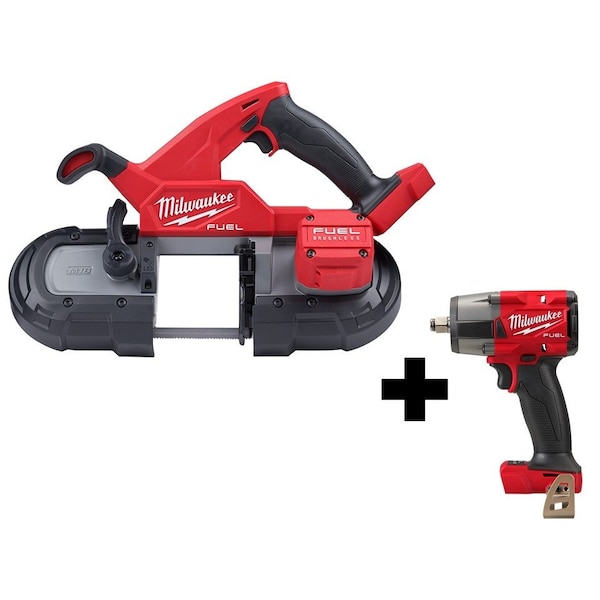 Milwaukee Tool M18 Fuel Band Saw, Torque Impact Wrench - 2829-20, 2962-20