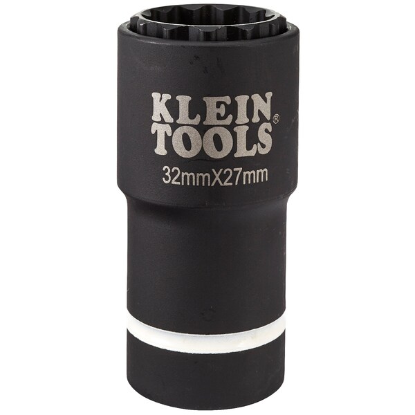 Klein Tools 2-in-1 Metric Impact Socket, 12-Point, 32 x 27 mm - 66054E
