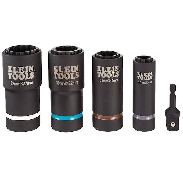Klein Tools 2-in-1 Metric Impact Socket, 12-Point, 32 x 27 mm - 66054E