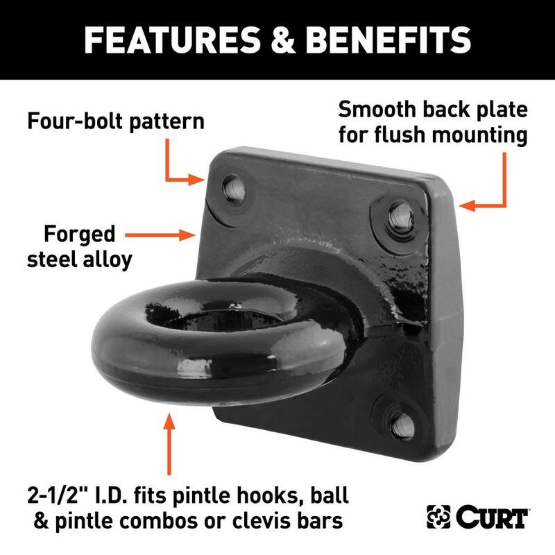 CURT Pintle Mount Lunette Eye (35,000 lbs., 2-1/2" I.D.) - 48550