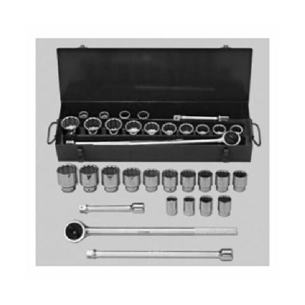 Martin Sprocket & Gear Set, Skt, 3/4, 12Pt, Std, 17Pc, Box, H17K - H17K