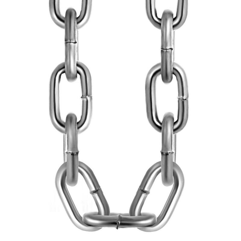VEVOR 100 ft. x 0.25 in. G30 Tow Chain Proof Coil Chain Zinc Plated 13500 lbs. Load for Towing Logging Agriculture Guard Rails - GLDXLT6MMX30.5M01V0
