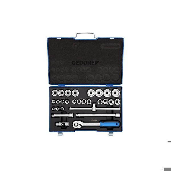 Gedore 1/2" Drive, Socket Set Metric, 28 pcs - 19 VMU-10