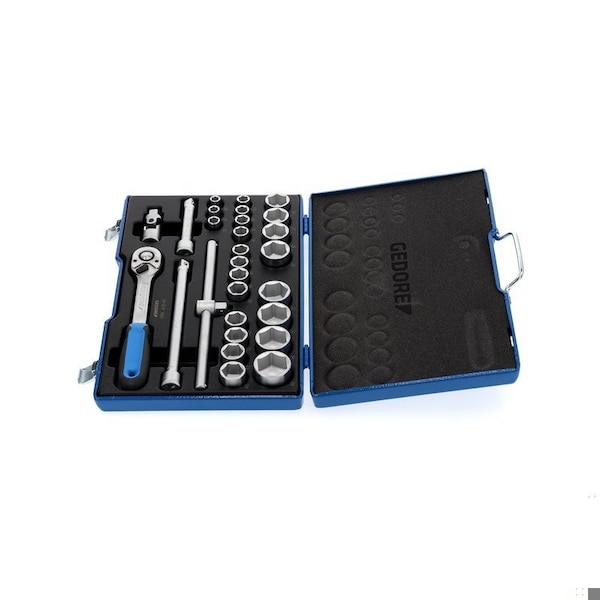 Gedore 1/2" Drive, Socket Set Metric, 28 pcs - 19 VMU-10