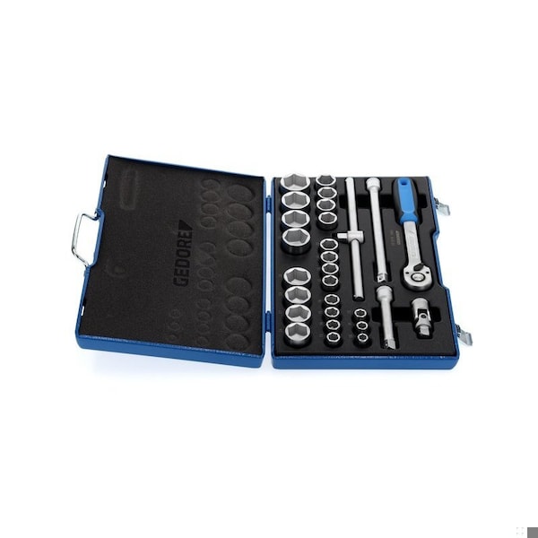 Gedore 1/2" Drive, Socket Set Metric, 28 pcs - 19 VMU-10