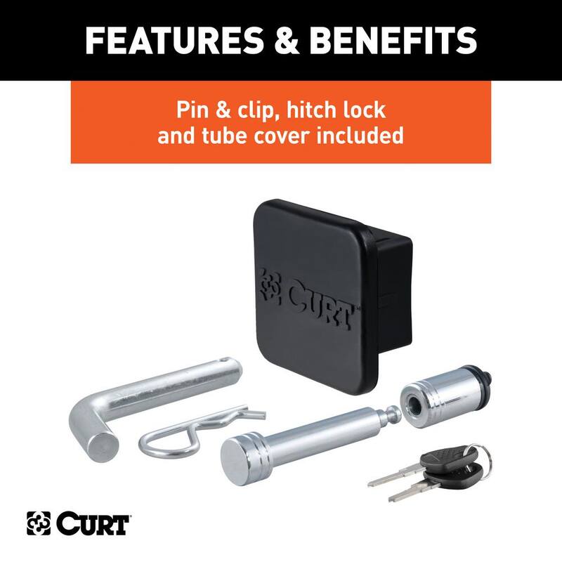 CURT 7,500 lbs. 2 in. Drop Trailer Hitch Ball Mount Draw Bar Towing Starter Kit with 2 in. Ball (2 in. Shank) - 45534