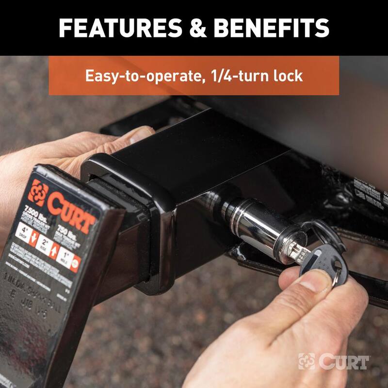 CURT 7,500 lbs. 2 in. Drop Trailer Hitch Ball Mount Draw Bar Towing Starter Kit with 2 in. Ball (2 in. Shank) - 45534