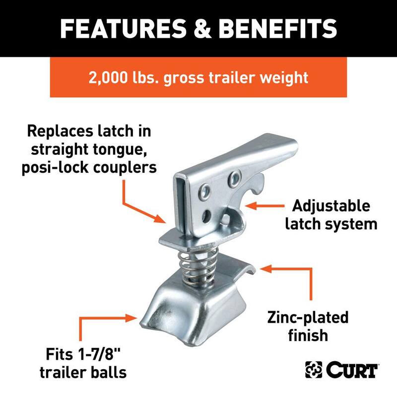 CURT Replacement 1-7/8" Posi-Lock Coupler Latch for Straight-Tongue Couplers - 25094