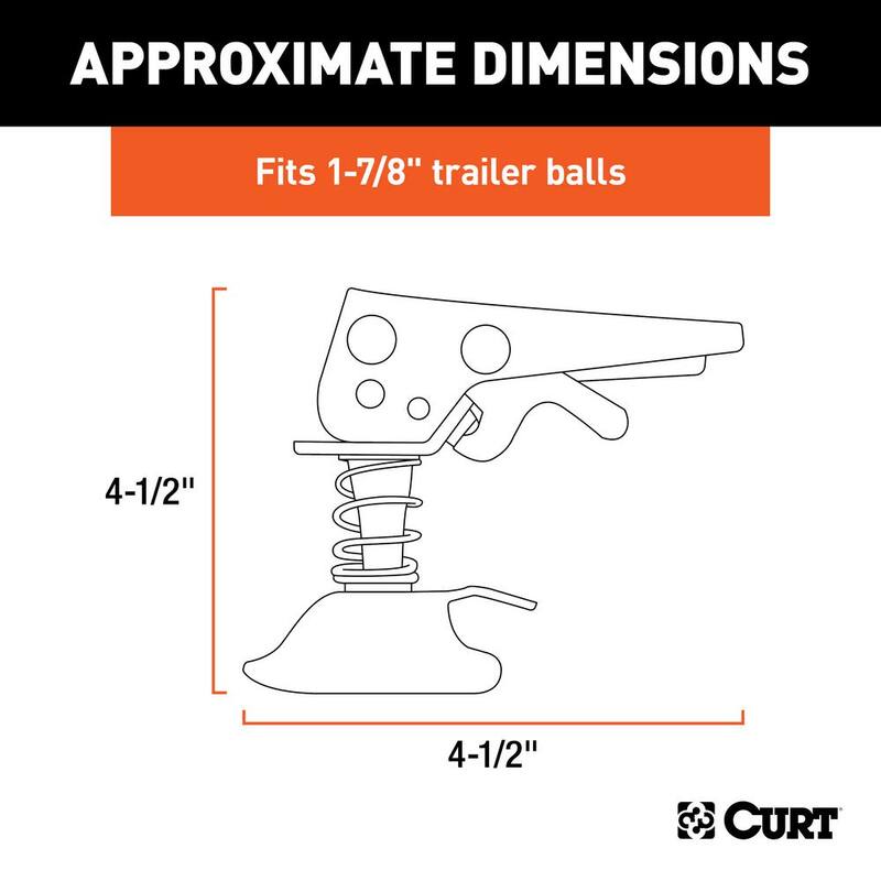 CURT Replacement 1-7/8" Posi-Lock Coupler Latch for Straight-Tongue Couplers - 25094