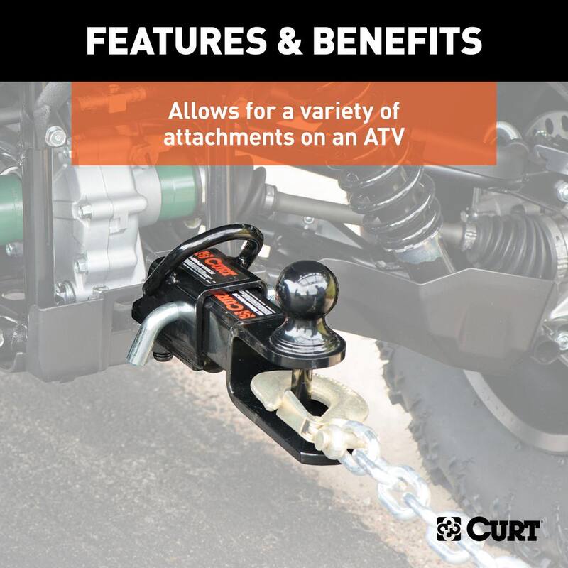 CURT ATV Trailer Hitch Towing Starter Kit with 2 in. Ball (2 in. Shank) - 45038