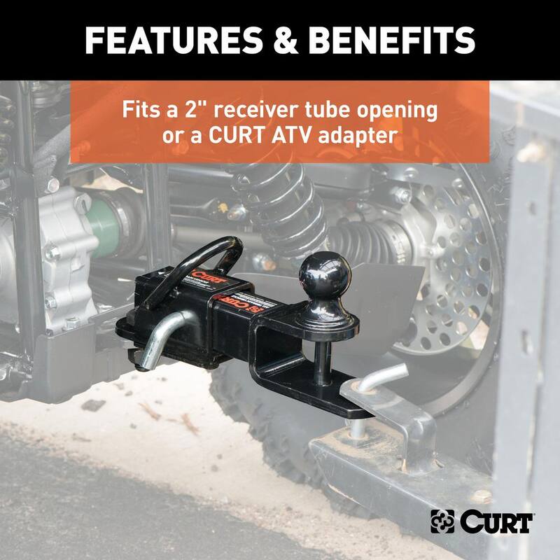 CURT ATV Trailer Hitch Towing Starter Kit with 2 in. Ball (2 in. Shank) - 45038