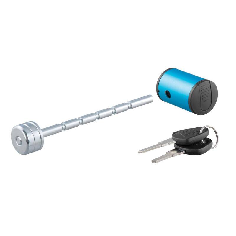 CURT Coupler Lock (1/4 in. Pin, 3-3/8 in. Latch Span, Barbell, Chrome) - 23503