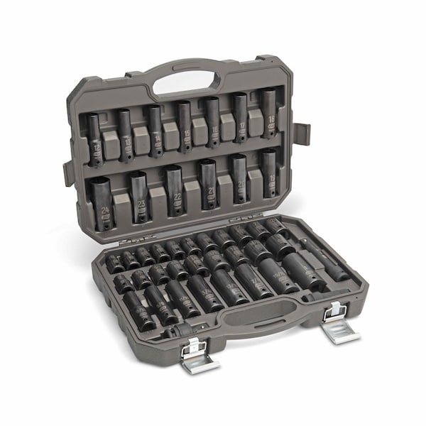 Gearwrench SAE/Metric Impact 44 Pc, 1/2in Dr, 6 Pt - 89094