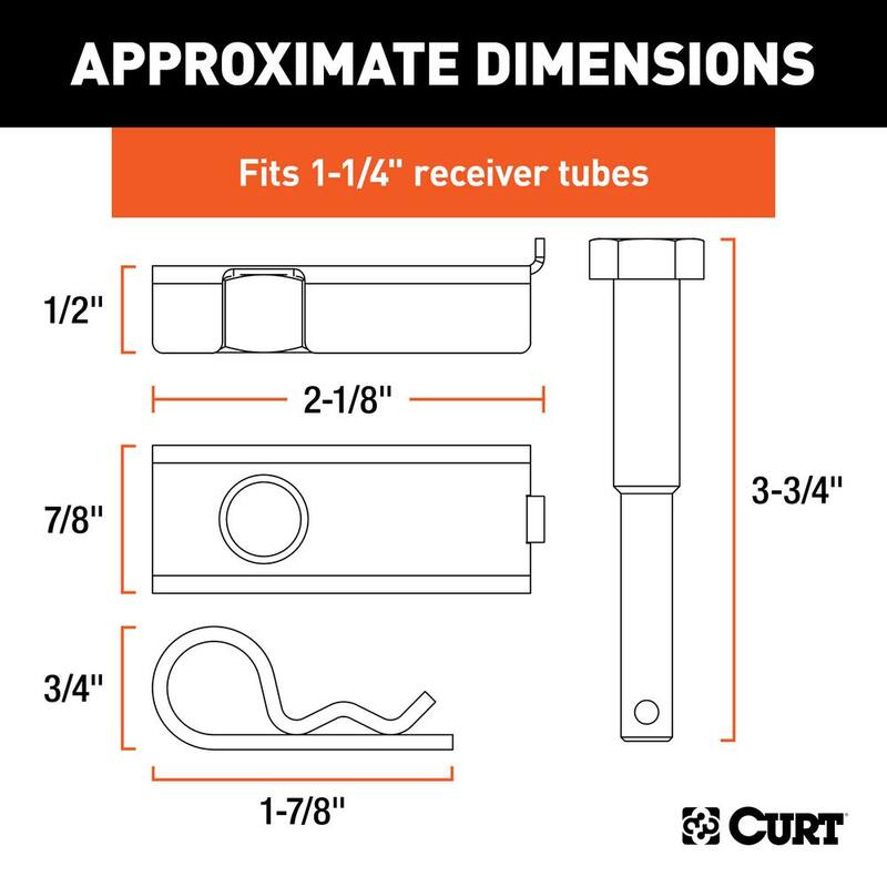 CURT Anti-Rattle Kit (Fits 1-1/4" Receiver) - 22315