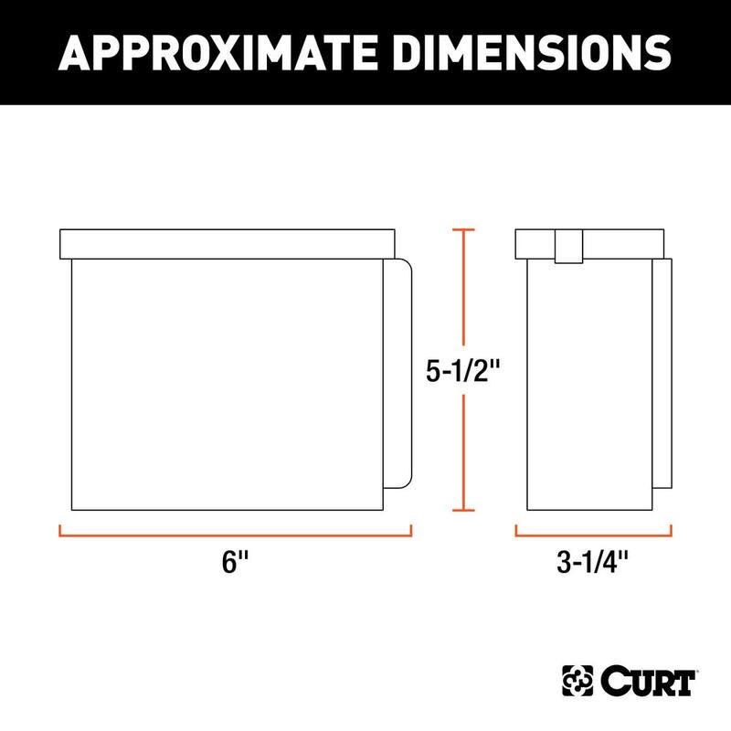 CURT 6" x 5-1/2" x 3-1/4" Breakaway Battery Case with Lockable Tab - 52022