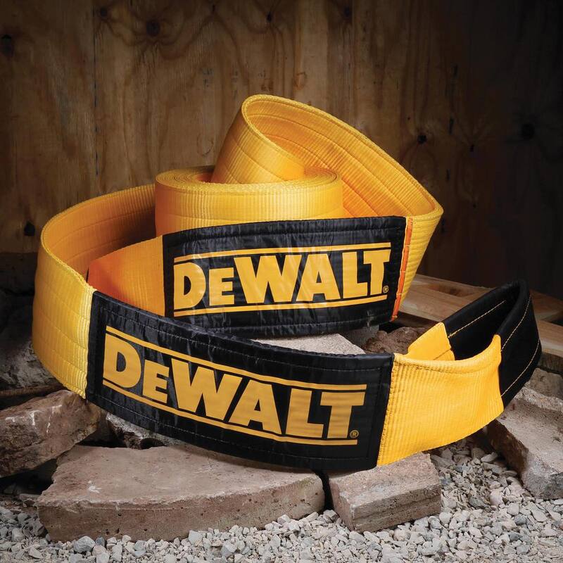 DEWALT 6 in. x 30 ft. x 75,000 lbs. Break Strength Recovery Strap Rope with Loop Ends - DXBC75000