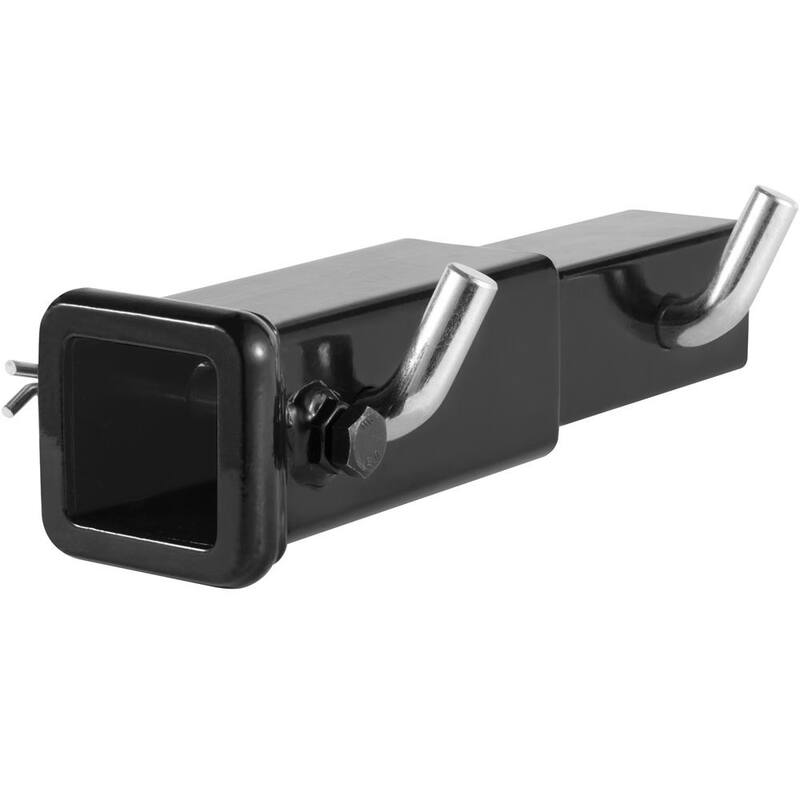 VEVOR Trailer Hitch Extender, Fits for 2 in. Receiver Hitch Adapter, Trailer Hitch Extension Tube Extender, 7 in., Black - TCYZZG227000K8HB7V0-805