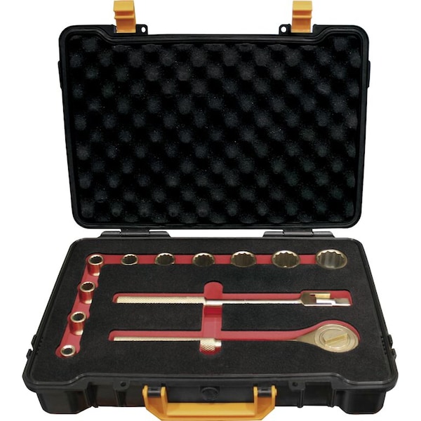 Ega Master SET OF 12  SOCKET WRENCHES 1/2" ( 8 - 27 MM) NON SPARKING Cu-Be - 74265