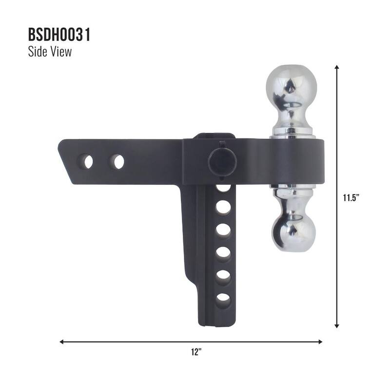 Trailer Valet Blackout 0 in. - 6 in. Drop, 10000 lbs. Capacity Class IV Drop Hitch - Adjustable (2 in. Plus 2-5/16 in.) - BSDH0031
