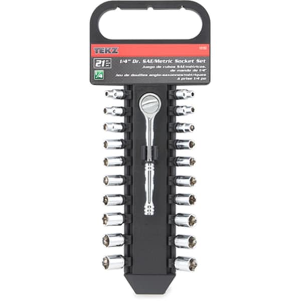 Titan 1/4" Drive SAE, Metric, 21 pcs - 18180