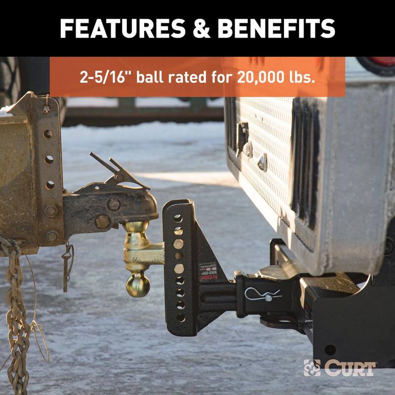 CURT Replacement Dual-Ball for Adjustable Channel Mount (Fits 45902, 45927) - 45923