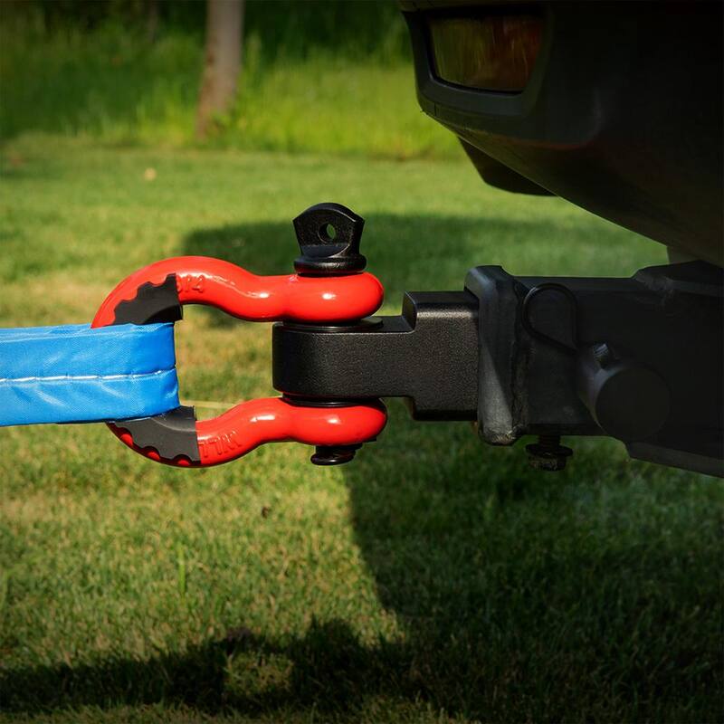 VEVOR Shackle Hitch Receiver, Fits 2in. Receivers, 52900 lbs. Breaking Strength, D Ring Shackle with Trailer Hitch Lock Pin - ZJLHJ2IN45007CI7LV0