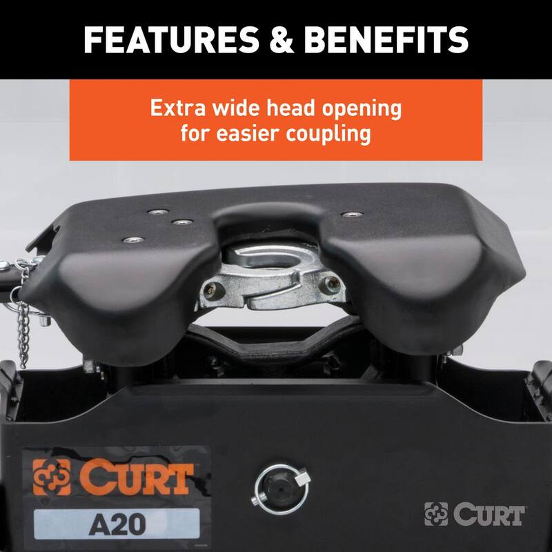 CURT A20 5th Wheel Hitch with Ford Puck System Roller - 16676