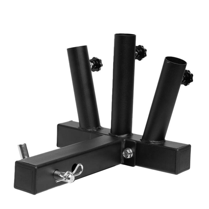 Stark 2 in. Universal Hitch Mount Triple-Flag Pole Holder - 26513-H