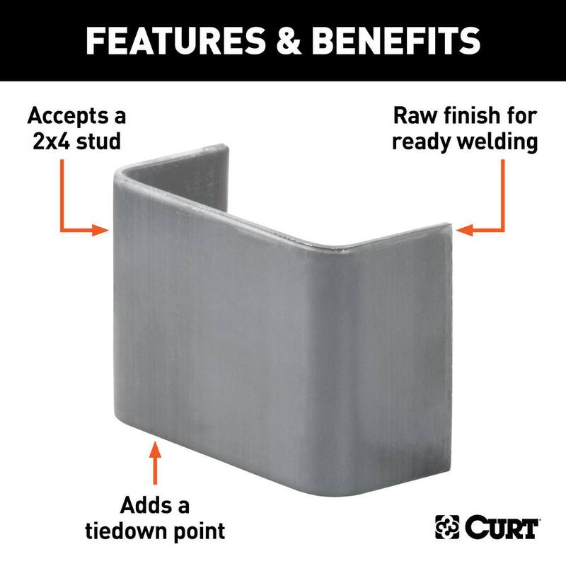 CURT Raw Steel Weld-On Stake Pocket (3-1/2" x 1-5/8" I.D.) - 83072