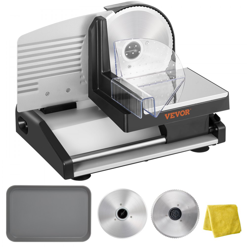 VEVOR 7.5" Meat Slicer 200W Electric Deli Slicer for Meat Veggie Bread - BZDQPJ200W75I7CZUV1