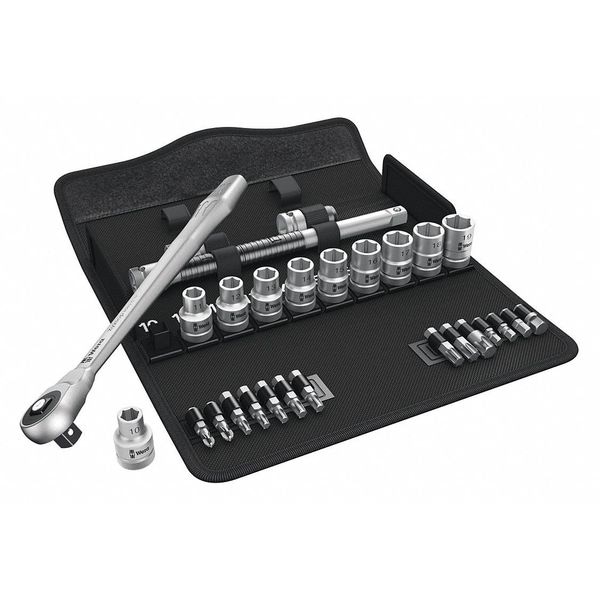 Wera 1/2" Drive Ratchet Set Torx(R), Metric 28 Pieces 10 mm to 19 mm , Chrome - 05004077001