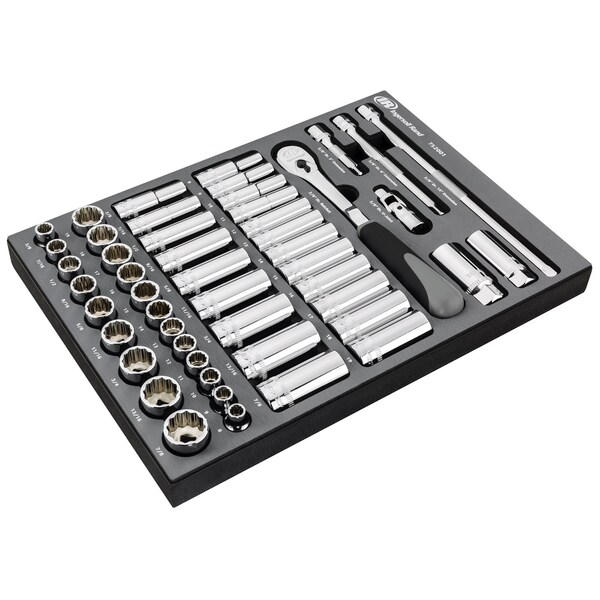 Ingersoll-Rand 49 Piece 3/8 Inch Drive SAE/Metric Master Socket and Accessory Set - 752001